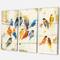 Designart - Multicolor Bird Meeting - Traditional Animal Premium Canvas Wall Art